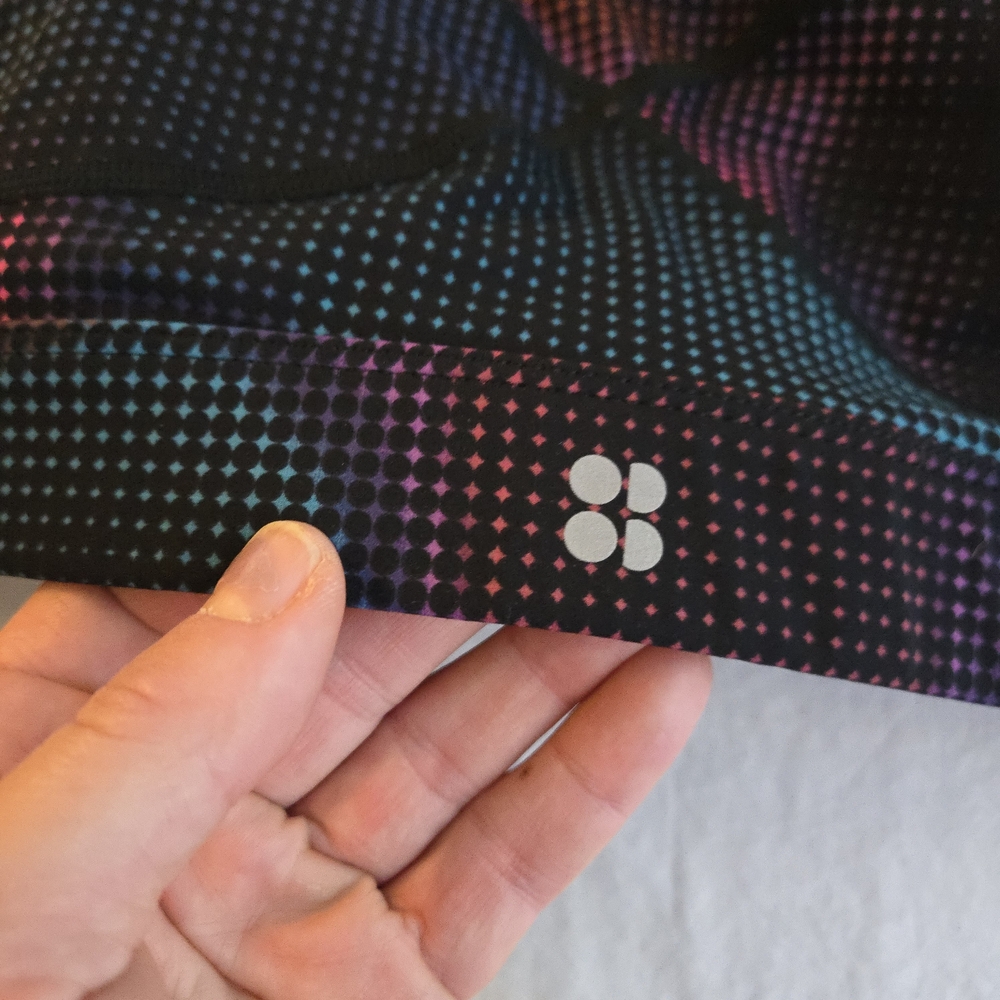 Sweaty Betty Power Medium Impact Black Gradient Neon Dot Sports Bra NAT1 - Picture 10 of 10